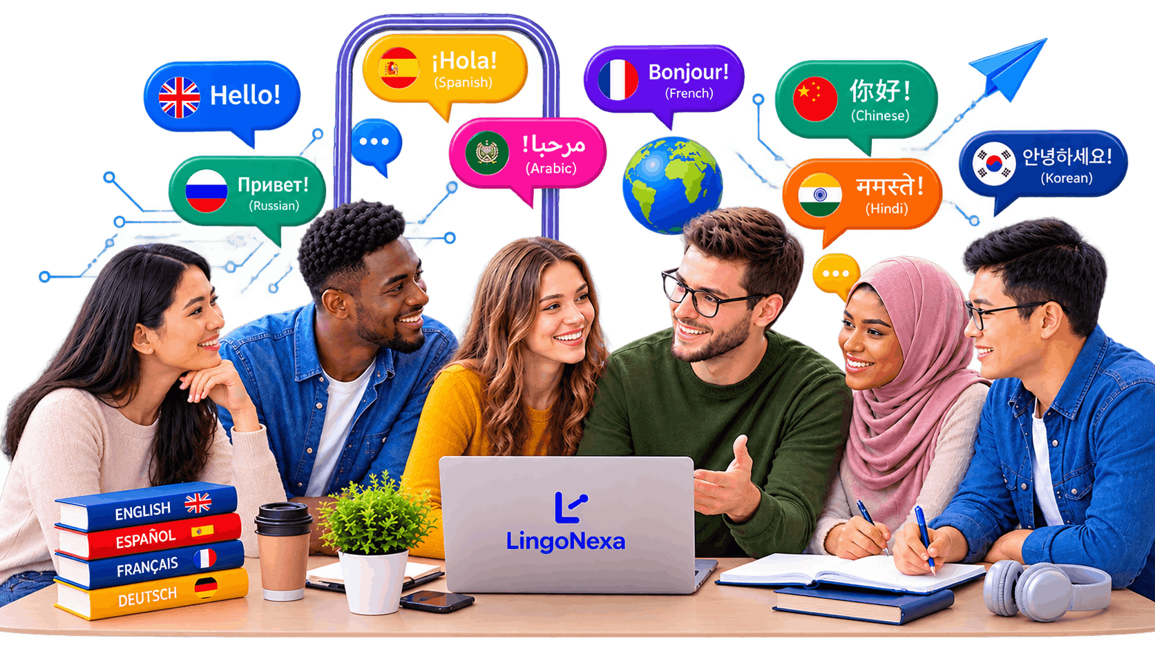 People learning multiple languages together